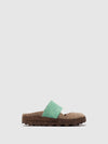 Round Toe Mules CANU TAUPE/GREEN